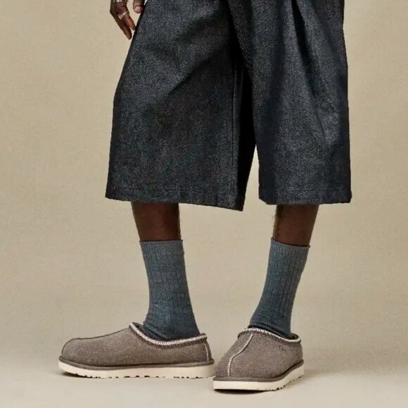 🛍️ UGG Men's Tasman Shaggy Suede Slippers - Picture 1 of 11